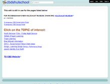Tablet Screenshot of cbdshulschool.wikispaces.com