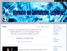 Tablet Screenshot of edci336.wikispaces.com