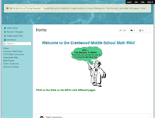 Tablet Screenshot of crestwoodmath.wikispaces.com