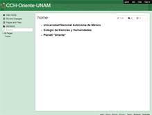 Tablet Screenshot of cch-oriente-unam.wikispaces.com