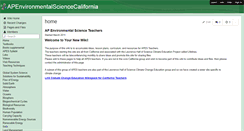 Desktop Screenshot of apenvironmentalsciencecalifornia.wikispaces.com