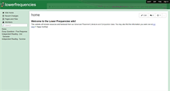 Desktop Screenshot of lowerfrequencies.wikispaces.com