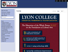 Tablet Screenshot of lyoncollegeteachereducation.wikispaces.com