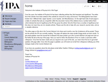 Tablet Screenshot of instituteofphysicalart.wikispaces.com