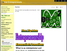 Tablet Screenshot of kidentrepreneurs.wikispaces.com
