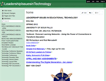 Tablet Screenshot of leadershipissuesintechnology.wikispaces.com