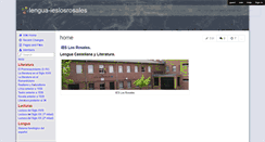 Desktop Screenshot of lengua-ieslosrosales.wikispaces.com