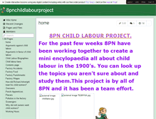 Tablet Screenshot of 8pnchildlabourproject.wikispaces.com