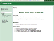 Tablet Screenshot of 11apenglish.wikispaces.com