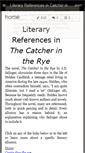 Mobile Screenshot of literaryincatcher.wikispaces.com