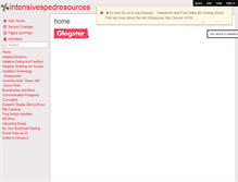 Tablet Screenshot of intensivespedresources.wikispaces.com