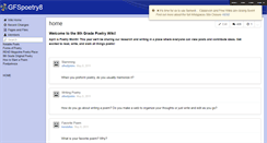 Desktop Screenshot of gfspoetry8.wikispaces.com