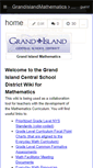 Mobile Screenshot of grandislandmathematics.wikispaces.com