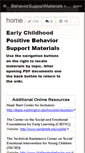 Mobile Screenshot of behaviorsupportmaterials.wikispaces.com
