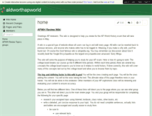 Tablet Screenshot of aldworthapworld.wikispaces.com