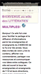 Mobile Screenshot of litteratiesmultiples.wikispaces.com