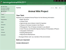 Tablet Screenshot of jenningsanimalwiki2011.wikispaces.com