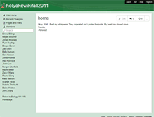 Tablet Screenshot of holyokewikifall2011.wikispaces.com
