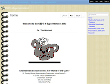 Tablet Screenshot of csd7-1superintendent.wikispaces.com
