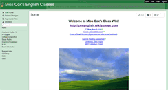 Desktop Screenshot of coxenglish.wikispaces.com