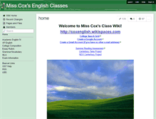 Tablet Screenshot of coxenglish.wikispaces.com