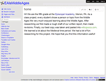Tablet Screenshot of ealsmiddleages.wikispaces.com