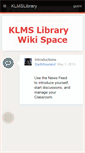 Mobile Screenshot of klmslibrary.wikispaces.com