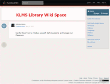 Tablet Screenshot of klmslibrary.wikispaces.com