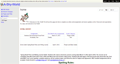 Desktop Screenshot of a-shy-world.wikispaces.com