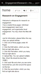 Mobile Screenshot of engagementresearch.wikispaces.com
