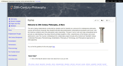 Desktop Screenshot of 20th-century-philosophy.wikispaces.com