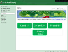 Tablet Screenshot of crockerlibrary.wikispaces.com