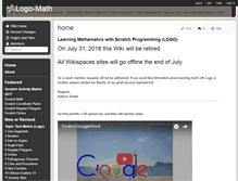 Tablet Screenshot of logo-math.wikispaces.com
