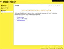 Tablet Screenshot of ehssciencefair.wikispaces.com