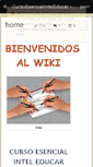 Mobile Screenshot of cursoesencialinteleducar.wikispaces.com