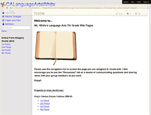 Tablet Screenshot of calanguageartswhite.wikispaces.com