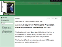 Tablet Screenshot of cowlitzliteracy.wikispaces.com