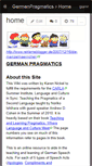 Mobile Screenshot of germanpragmatics.wikispaces.com