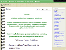 Tablet Screenshot of highlandla.wikispaces.com