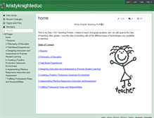 Tablet Screenshot of kristyknighteduc.wikispaces.com