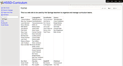 Desktop Screenshot of hssd-curriculum.wikispaces.com