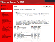 Tablet Screenshot of forensic-science-fall-2010.wikispaces.com