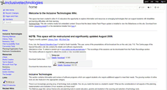 Desktop Screenshot of inclusivetechnologies.wikispaces.com