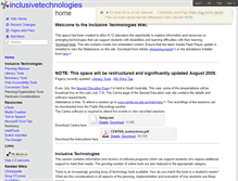 Tablet Screenshot of inclusivetechnologies.wikispaces.com