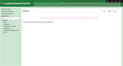 Desktop Screenshot of cuidandoelambiente.wikispaces.com