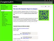 Tablet Screenshot of english3u2011.wikispaces.com