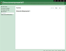 Tablet Screenshot of direccionempresarial1.wikispaces.com