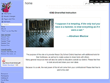 Tablet Screenshot of icsddi.wikispaces.com