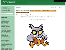Tablet Screenshot of edc448uri.wikispaces.com