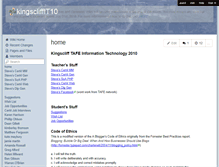 Tablet Screenshot of kingscliffit10.wikispaces.com